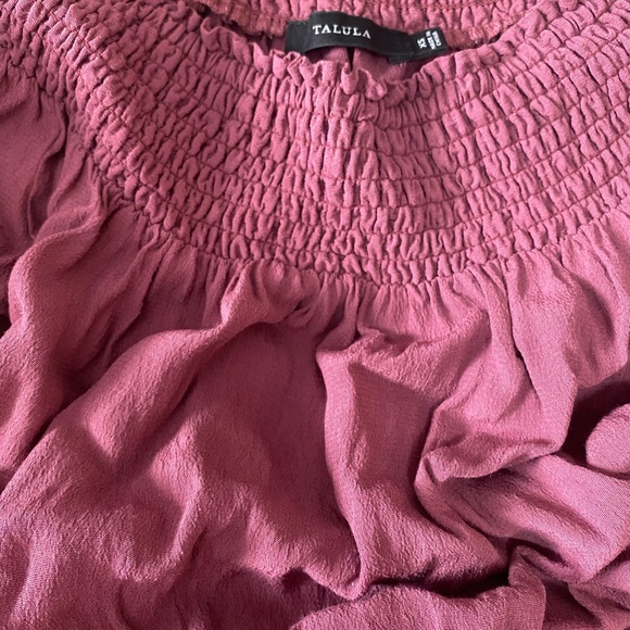 TALULA Marcilly Off The Shoulder Blouse Mauve Pink Size XS - Picture 2 of 2